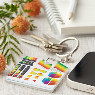 Infographic Elements and Data Visualisation Key Ring