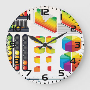 Infographic Elements and Data Visualisation Large Clock