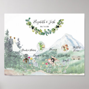 Informal Wedding Schedule Welcome Sign