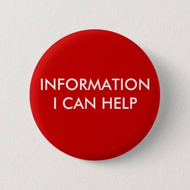 INFORMATION 6 CM ROUND BADGE (Front)