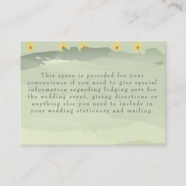 Information Daisy and Grey Enclosure Card (Front)