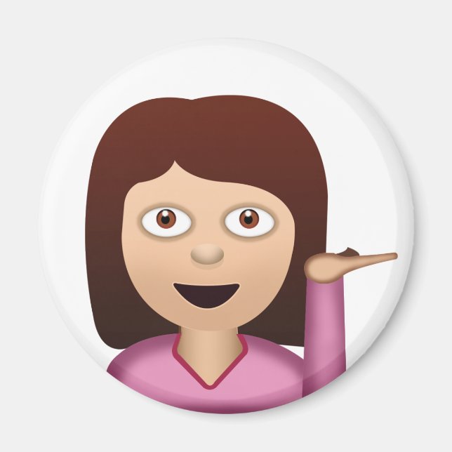 Information Desk Person Emoji Magnet (Front)
