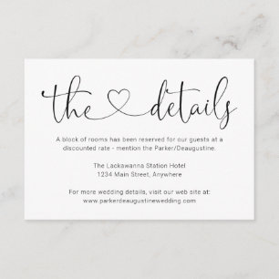 Information / Details Enclosure Card - Simple