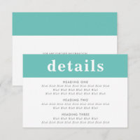 INFORMATION DETAILS modern bold boy mint green