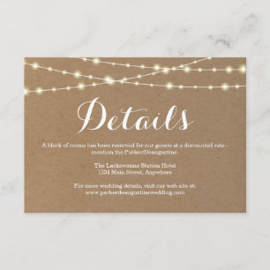 Information Enclosure Card Rustic Kraft
