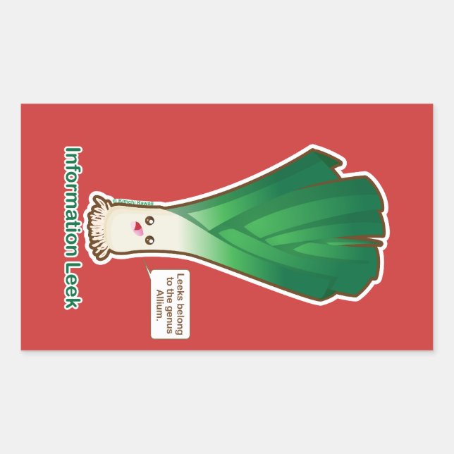 Information Leek Rectangular Sticker (Front)