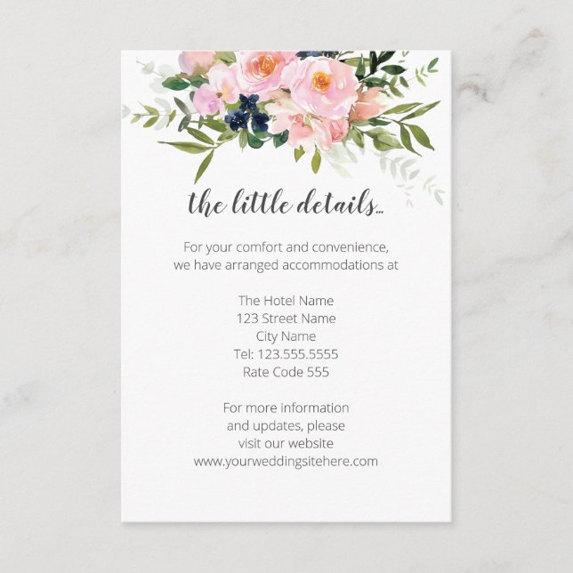 Information or Details Enclosure Card (Front)