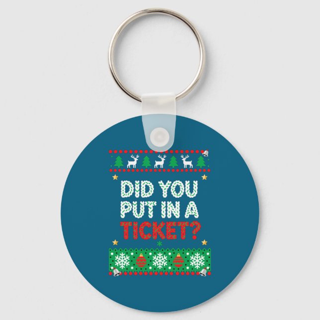Information Technology Funny Christmas Computer Te Key Ring (Front)