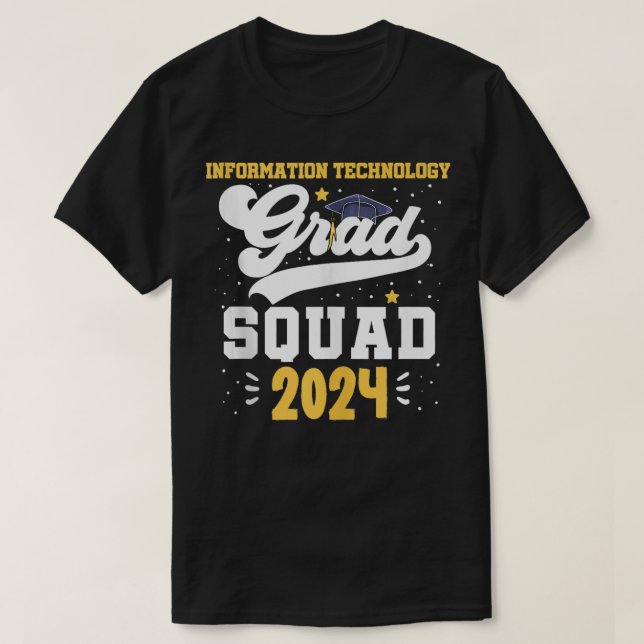 Information Technology Grad Squad 2024 Senior Grad T-Shirt (Design Front)