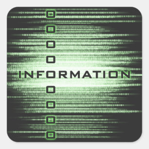 Information Text Design Square Sticker