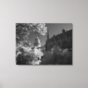 Infra red of Capitol building dome in Havana Canvas Print