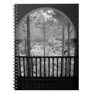 Infra red of trees buildings and trails in Las 3 Spiral Notebook