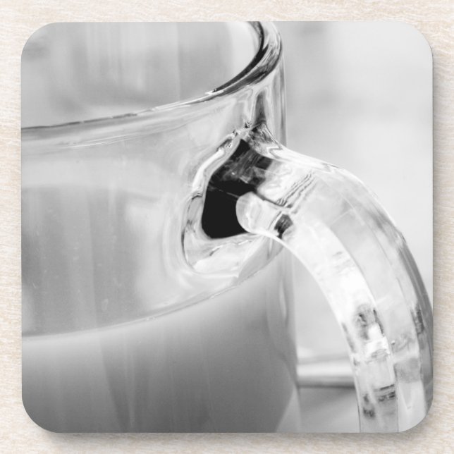 Infrared, Black & White,cup, glass, coffee, Coaster (Front)