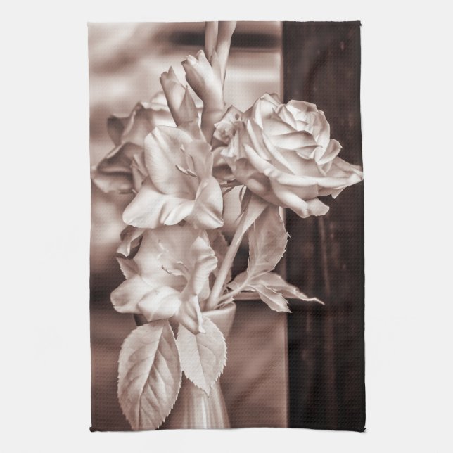 Infrared Bouquet Tea Towel (Vertical)