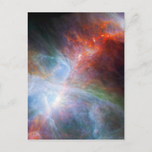 Infrared Light in the Orion Nebula Postcard