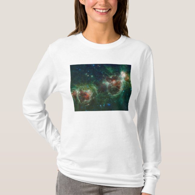 Infrared mosaic of the Heart and Soul nebulae T-Shirt (Front)