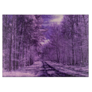 Infrared track through the woods cutting board