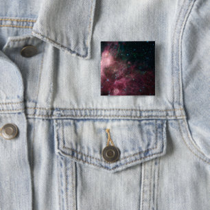Infrared View Showing The Birth And Death Of Stars 15 Cm Square Badge