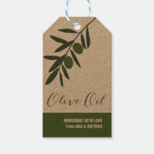 Infused Olive Oil Gift Tag, favour tag,