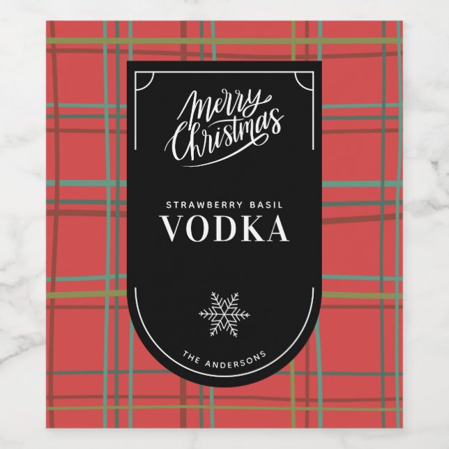 Infused Vodka Holiday Wine Label (Single Label)
