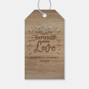 Infused With Love Rustic Wedding Gift Tags
