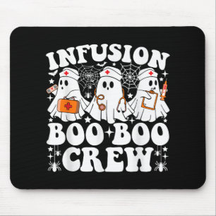 Infusion Boo Boo Crew Nurse Funny Ghost Halloween Mouse Pad