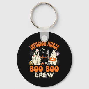 Infusion Nurse Boo Crew Halloween Nurse Ghost Cost Key Ring