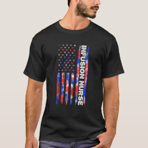 Infusion Nurse IV Nursing Tie Dye American Flag 4t T-Shirt