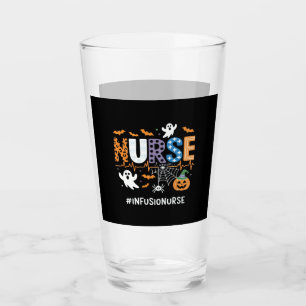 Infusion Nurse Nursing Stethoscope Halloween Essen Glass