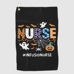 Infusion Nurse Nursing Stethoscope Halloween Essen Golf Towel