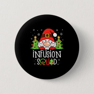 Infusion Nurse Squad Santa Stethoscope Nurse Chris 6 Cm Round Badge