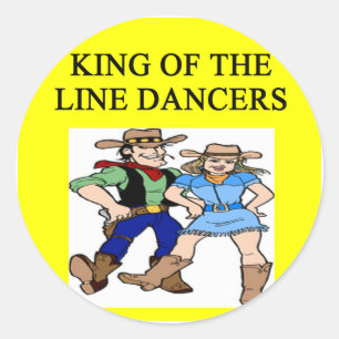 ing of line dancing classic round sticker