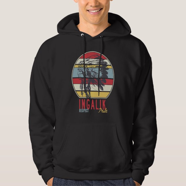 Ingalik Native American Indian Tribe Respect Pride Hoodie (Front)