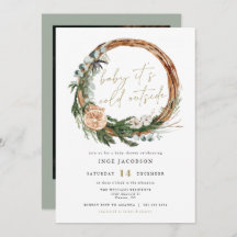 INGE Scandinavian Winter Wreath Baby Shower
