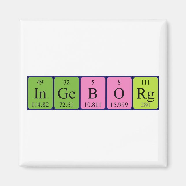 Ingeborg periodic table name magnet (Front)