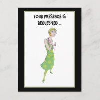 Ingenue Murder Mystery Invitation Postcard