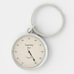 Ingenuity Meter Steampunk Machine Gauge Industrial Key Ring