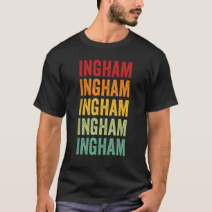 Ingham County Michigan Rainbow Text Design T-Shirt