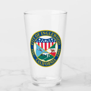 Inglewood California City Seal Glass