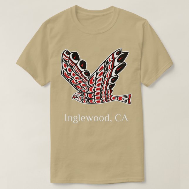 Inglewood Redailed Hawk Native American Bird of Pr T-Shirt (Design Front)