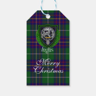 Inglis Scottish Clan Tartan & Crest Gift Tags