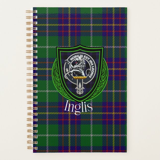 Inglis Scottish Clan Tartan & Crest Planner (Front)