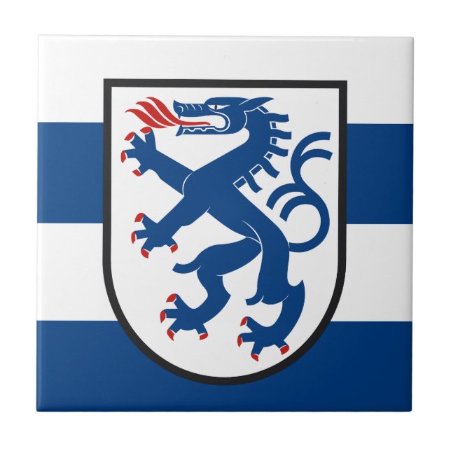 Ingolstadt city flag germany symbol emblem dragon tile (Front)