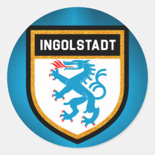 Ingolstadt Flag Classic Round Sticker