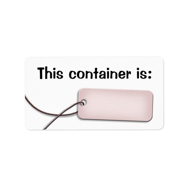 Ingredient Container Tag Kitchen Labels (Front)