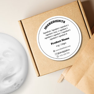 ingredient Product Label Sticker