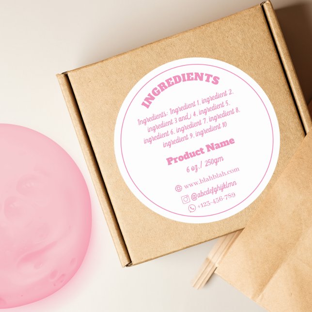 Ingredient Product Label Sticker (Creator Uploaded)