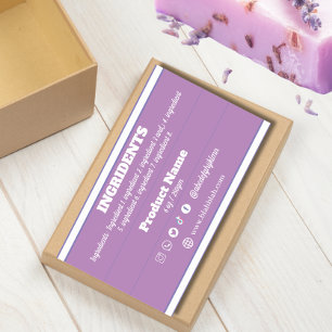 Ingredient Product Label Sticker