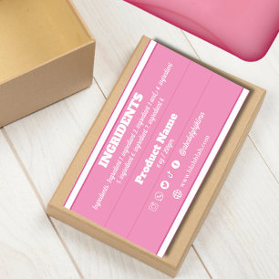 Ingredient Product Label Sticker