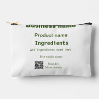 Ingredients add product name weight scan Q R detai